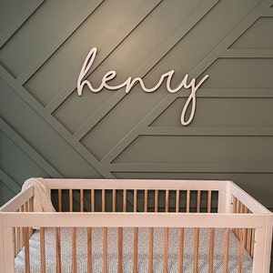 Custom baby name cutout | Personalized nursery name decor | Above the crib name sign | Baby shower gift idea | Baby boy girl name sign