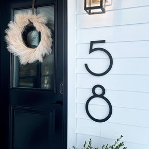 Modern Aluminum House Numbers | Metal House Numbers | Painted Aluminum House Numbers | House Numbers with Hidden Fasteners | Custom Numbers