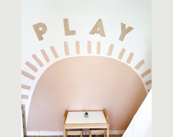 Play word cutout | Playroom wall decor sign | Kids room wall decor | Laser cut out word sign