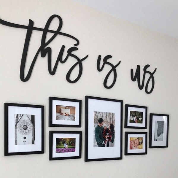 This is us sign | This is us cut out | This is us sign | Custom word cut out | Gallery wall | Wall decor | Farmhouse decor