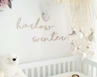 Double baby name cutout sign for Nursery | Nursery wall decor | Nursery hanging | Custom baby boy baby girl name cutout