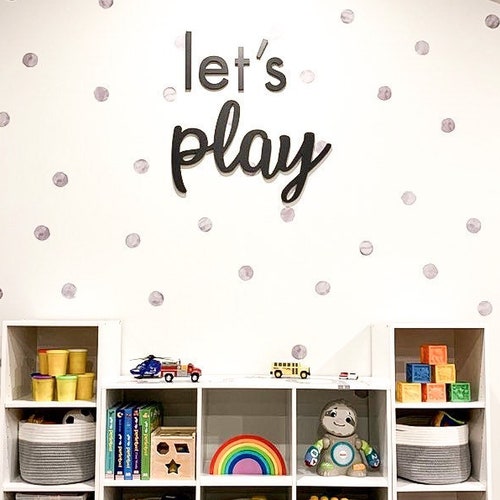Let's Just Play Sign Playroom Wall Decor Playroom Wall Etsy