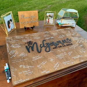 Wedding guest book alternative | Wedding welcome sign | Last name sign | Family name sign | Wedding date wood sign | Wood guestbook