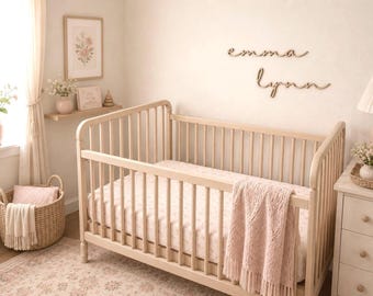 Double Baby Name Cutout Sign | Nursery Wall Decor | 36" wide total