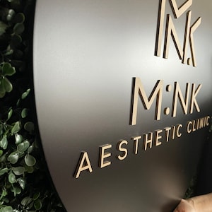Custom 3D ACRYLIC Round Logo Sign - Premium Painted Logo sign - FULLY CUSTOM -