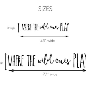 Where the wild ones play sign Playroom wall decor Play room wall cut out sign Where the wild things are image 4