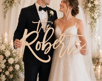 Custom Family Name Sign: Wedding Backdrop Decor