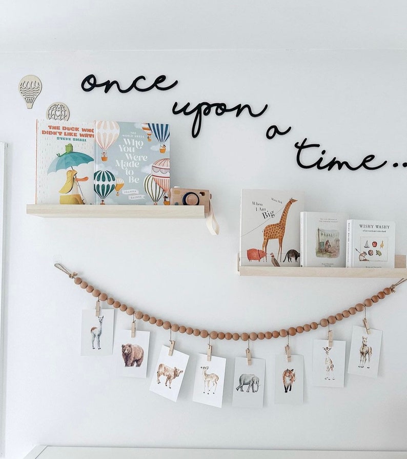 Once upon a time cutout Kids bedroom decor Nursery wall decor image 3