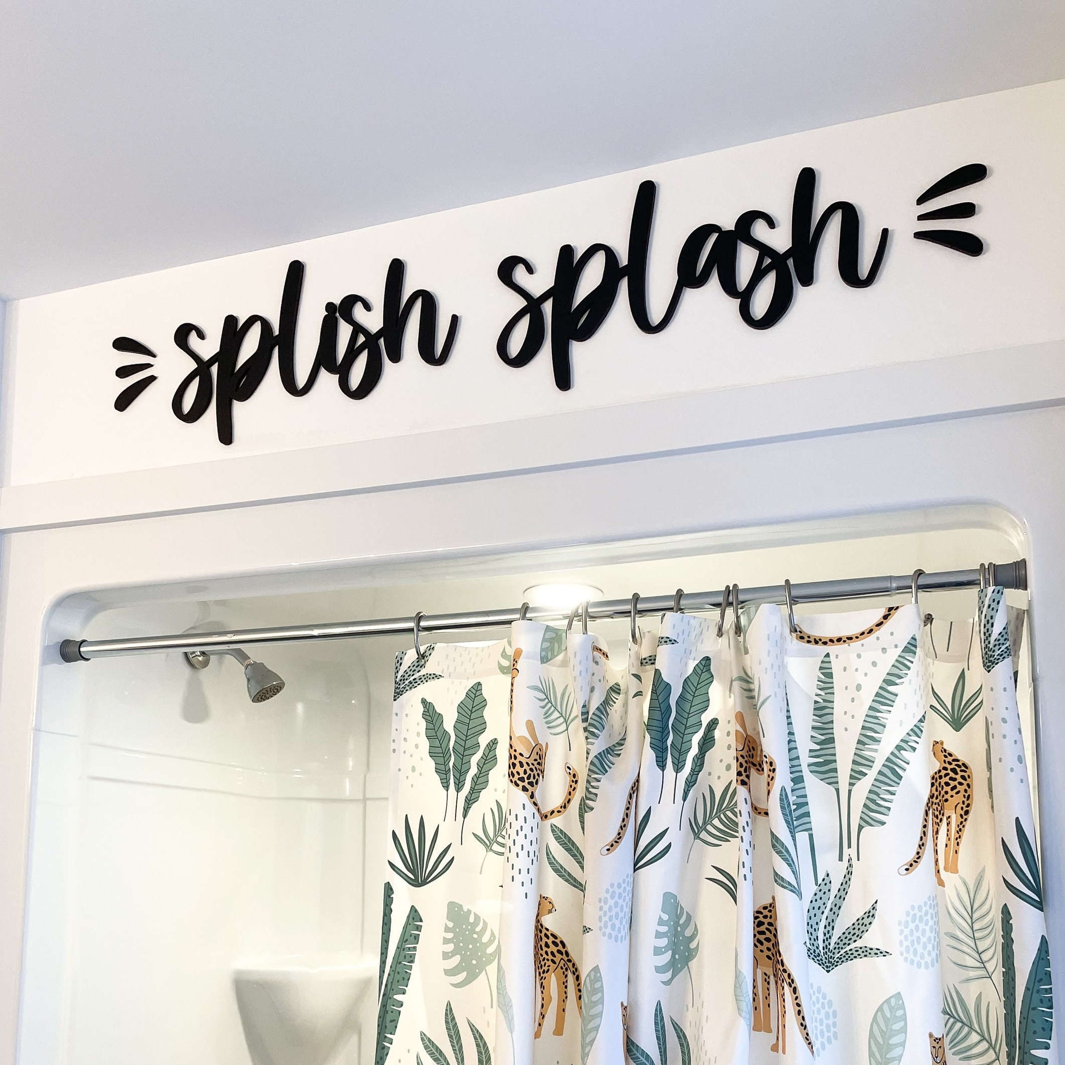Splish Splash Bathroom Wall Decor Bathtime Kids Bathroom Etsy