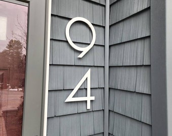 White metal house numbers | Aluminum House Numbers | Painted Aluminum House Numbers | House Numbers with Hidden Fasteners | Custom Numbers