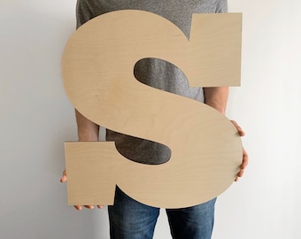 Large wood initial | Large wood monogram letter | Wedding guestbook alternative | Family initial | Wedding guestbook wood sign