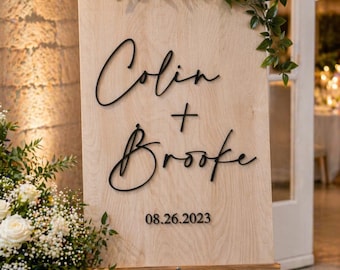 Wedding welcome sign | Wedding entrance sign | Couples names sign for wedding decor