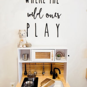 Where the wild ones play sign Playroom wall decor Play room wall cut out sign Where the wild things are image 6