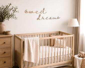 Sweet Dreams Wood Cutout | Sign for nursery wall | Whimsical wall decor for nursery