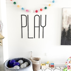 Wiedergabe Ausschnitt | Moderne Spielzimmer Wanddeko | Zeichen spielen | Spielzimmer Zeichen | Kinderzimmer
