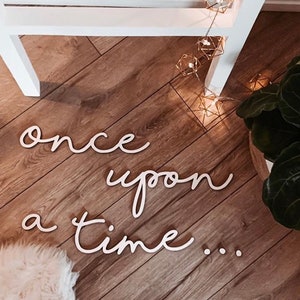 Once upon a time cutout Kids bedroom decor Nursery wall decor image 3