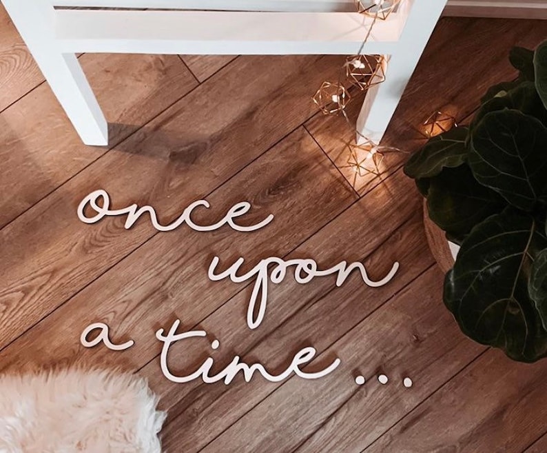 Once upon a time cutout Kids bedroom decor Nursery wall decor image 3