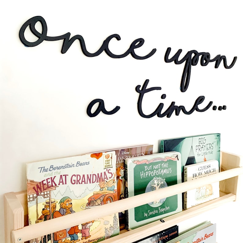 Once upon a time cutout Kids bedroom decor Nursery wall decor image 2