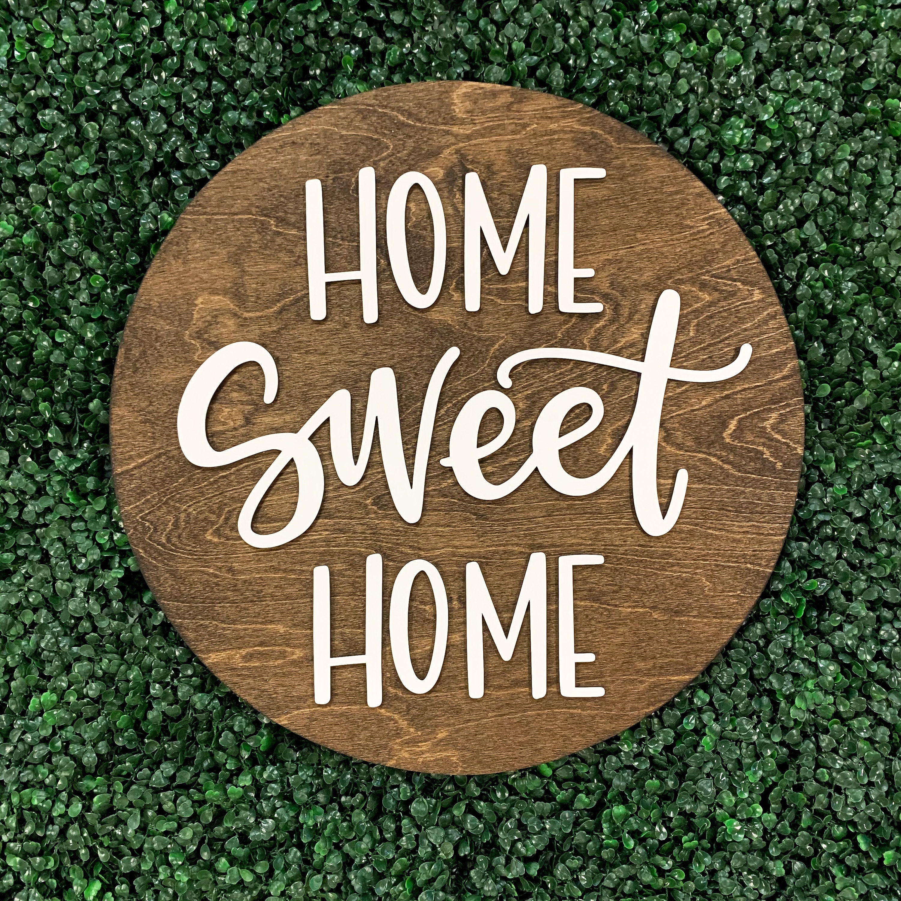 Italiaans Uitdrukkelijk agitatie Home Sweet Home teken Rond houten bord Home Sweet Home - Etsy Nederland