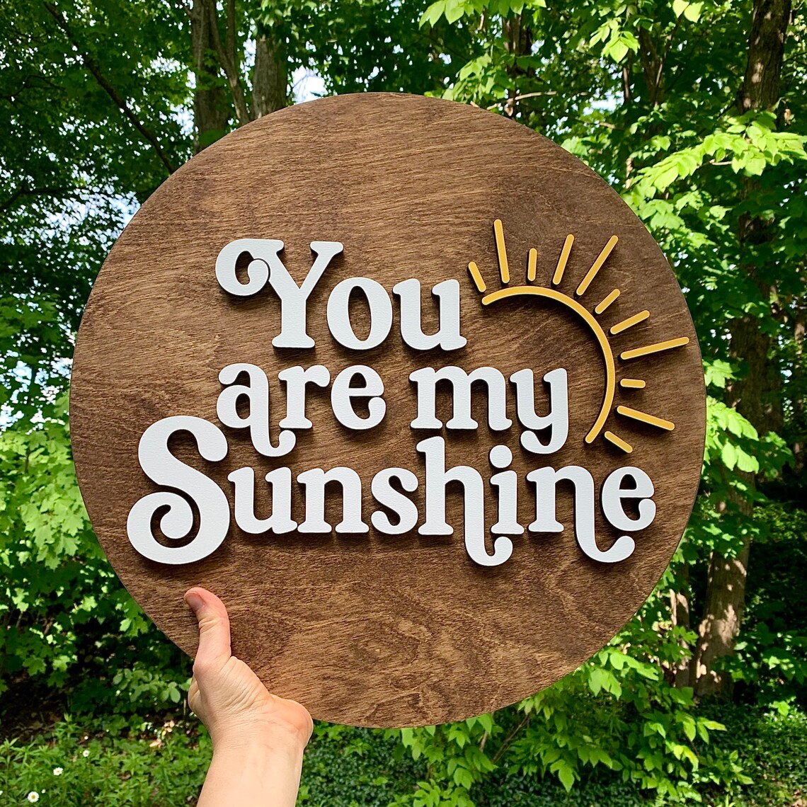 You Are My Sunshine Wood Sign Wood Wall Decor Cute Nursery Etsy