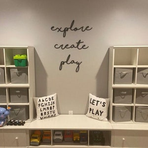 Create Play Explore Cutout Set Playroom wall decor Play room sign wall image 3
