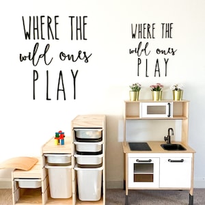 Where the wild ones play sign Playroom wall decor Play room wall cut out sign Where the wild things are image 7