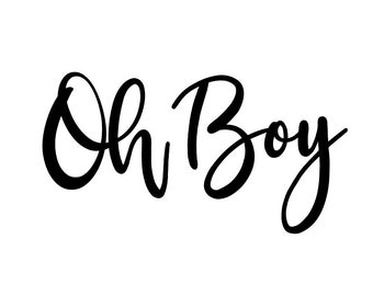 Oh Boy Wood Word Cutout | Nursery decor | Baby Shower Decor | Word Cutouts | Laser Cut Words | Nursery name sign