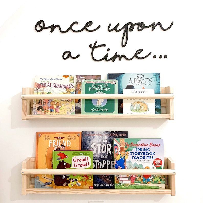 Once upon a time cutout Kids bedroom decor Nursery wall decor image 1