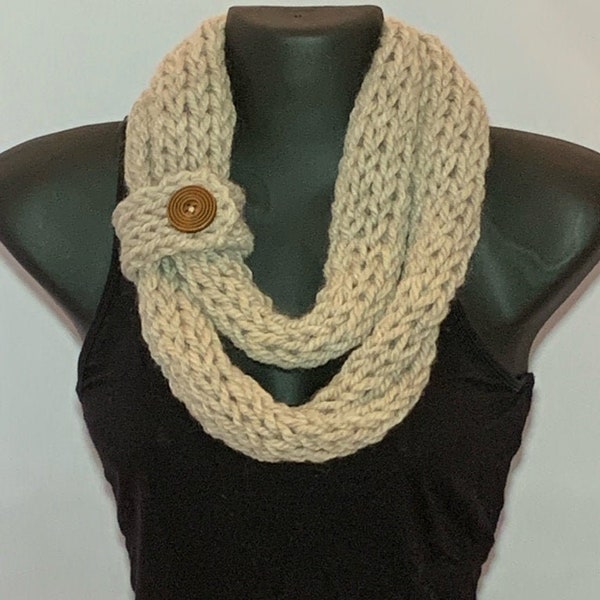 Hand Knit Scarf Necklace | Handmade Jewelry | Women's Accessories Gift | Midseason Necklace | Fall Scarf | Fall Necklace | Gifts for Her