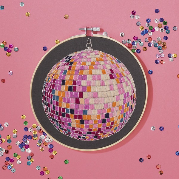 Party! Disco Ball Hand Embroidery Kit