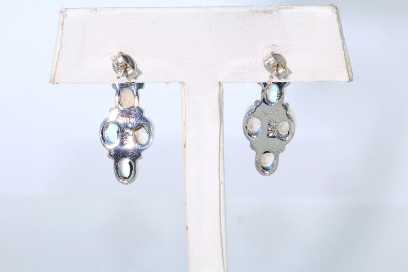 Handmade Dangle Earrings Moonstone Earrings Sterling Silver Earrings Earrings |