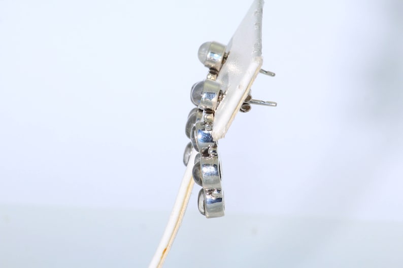 Handmade Dangle Earrings Moonstone Earrings Sterling Silver Earrings Earrings |
