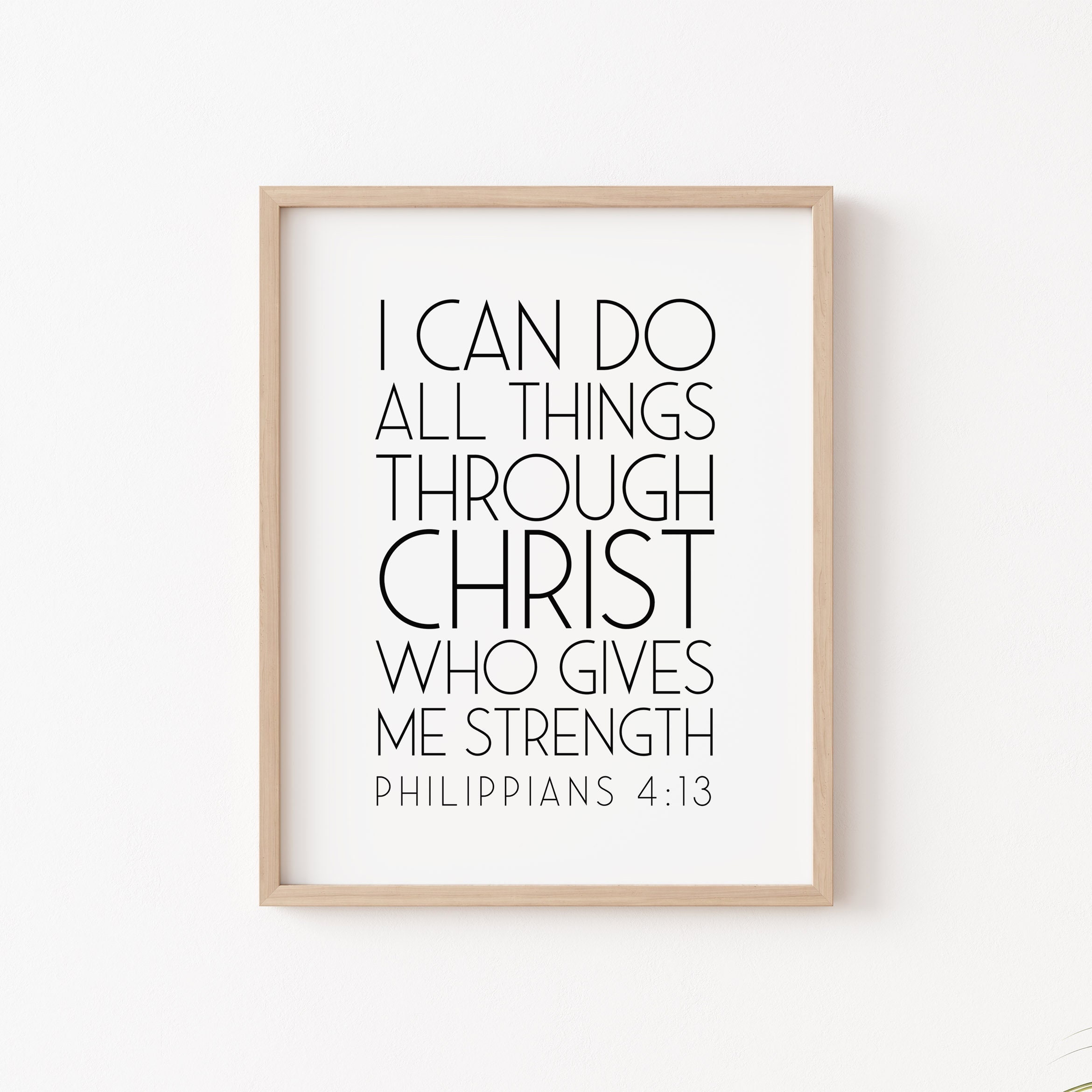 I Can Do All Things Through Christ Phil 4:13, Bible Verse Print, Printable,  Christian Wall Art,modern Scripture Art, Digital Download -  Canada
