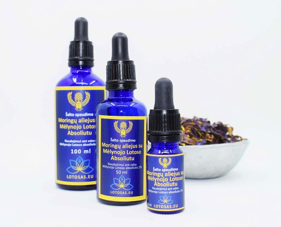 Moringa oil infused with blue lotus scent