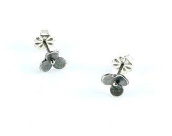 Petal Earrings, silver flower earrings, flower post earrings, flower stud earrings, petal post earrings, sterling flower, silver flower