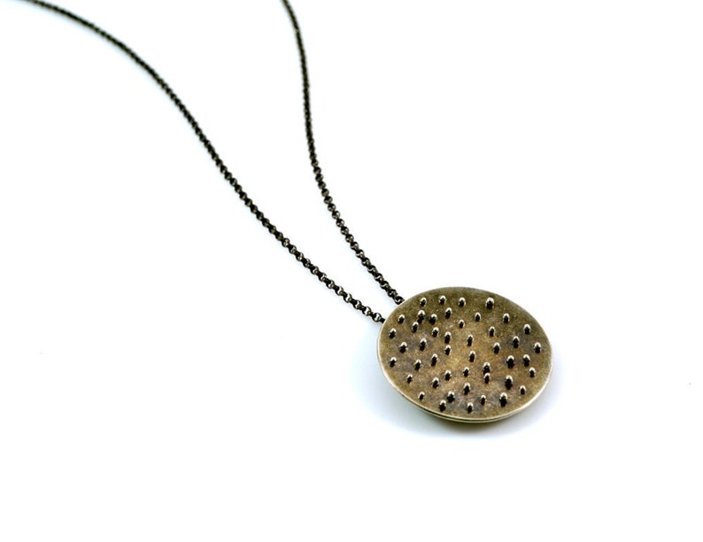 Starlight Necklace, circle necklace, silver shops circle, pinned necklace