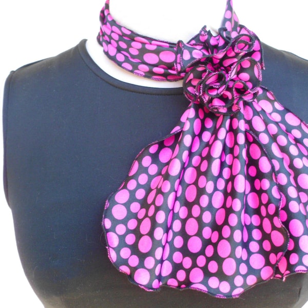 Pcdonnie Square Scarf Black Aop Polka Dots