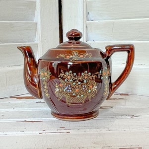 Midcentury Red Ware Tea Pot, Red Ware Tea Pot, Japanese Tea Pot, Vintage Red Ware, Tea Pot Collectibles