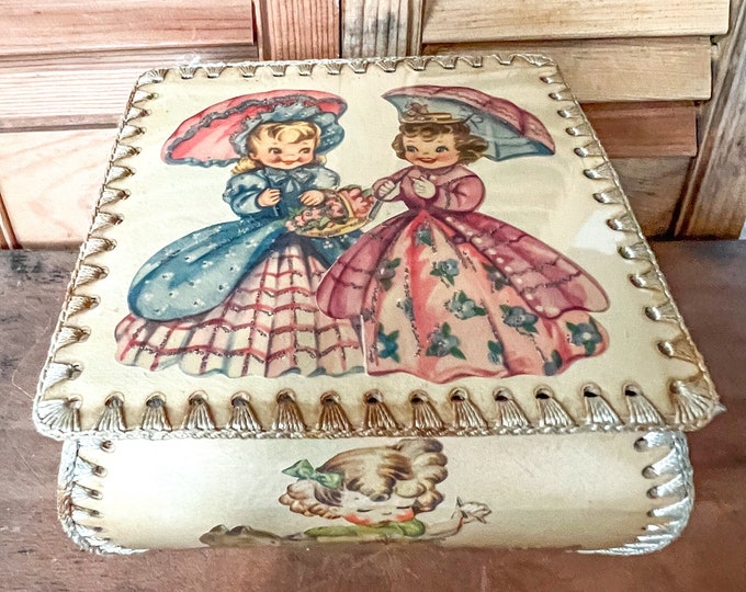 Vintage Crochet Card Box Greeting Card Picture Box Hand Etsy