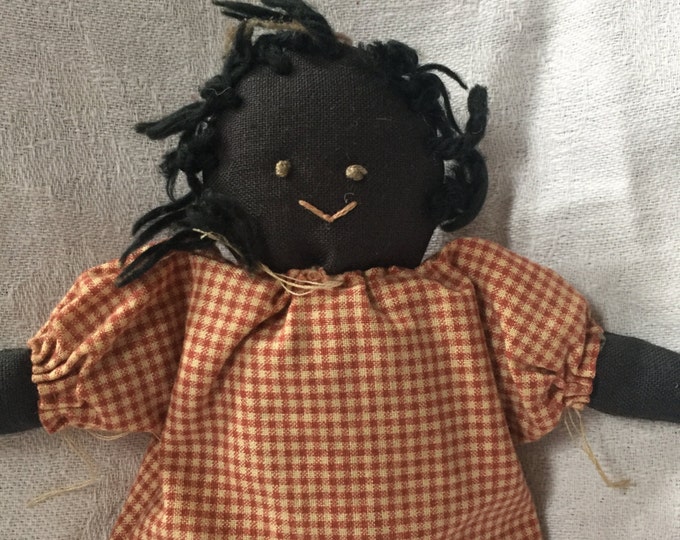 Vintage Black Americana Doll, Folk Art Cloth African American Doll Etsy