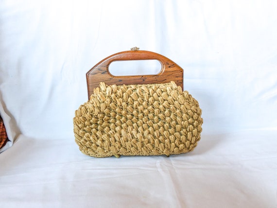 Vintage Marchioness Raffia Purse, Vintage Purse, V