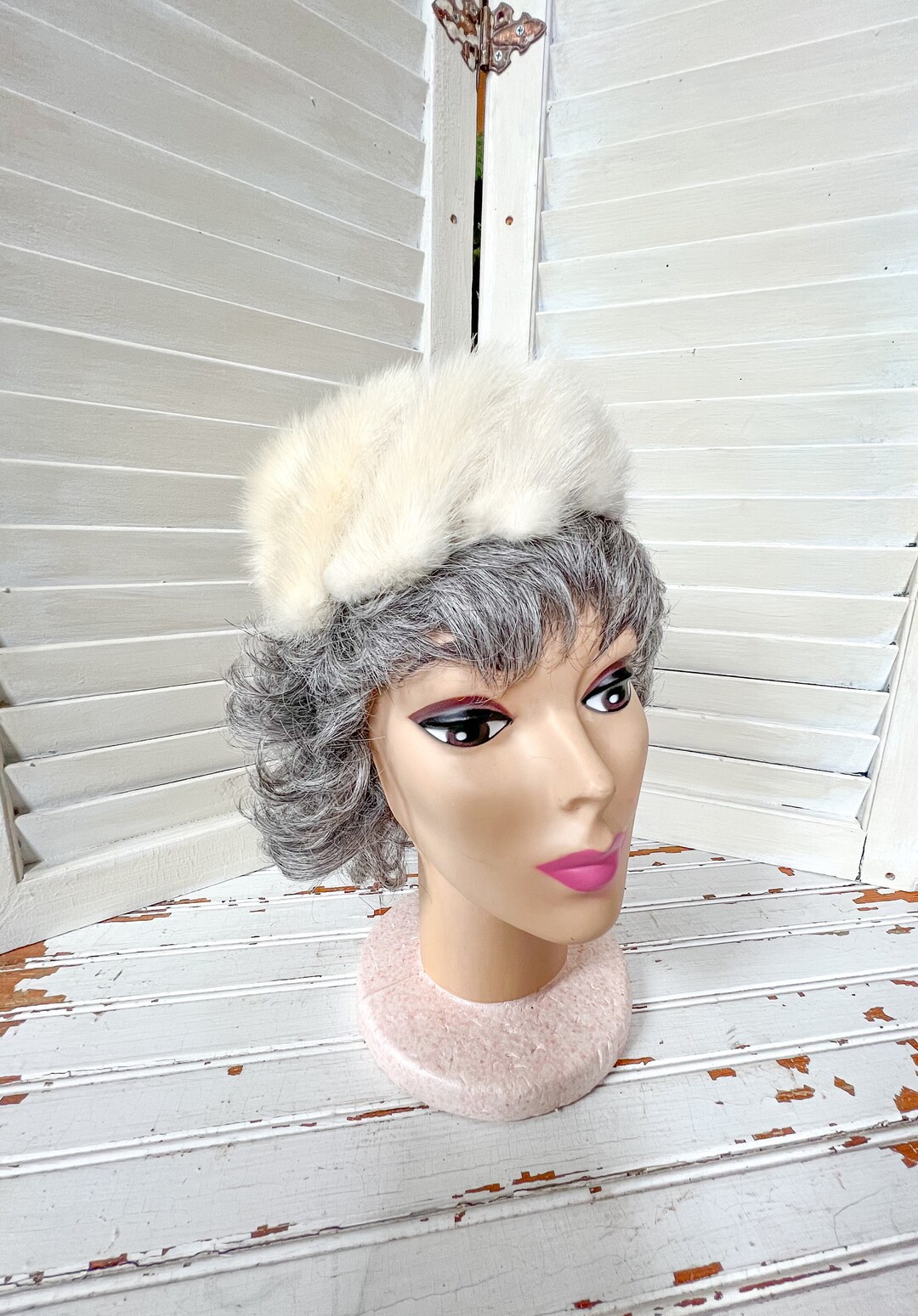 Vintage Fur Hat, Lecie Designed Fur Hat, Ladies Fur Hat, Vintage Ladies