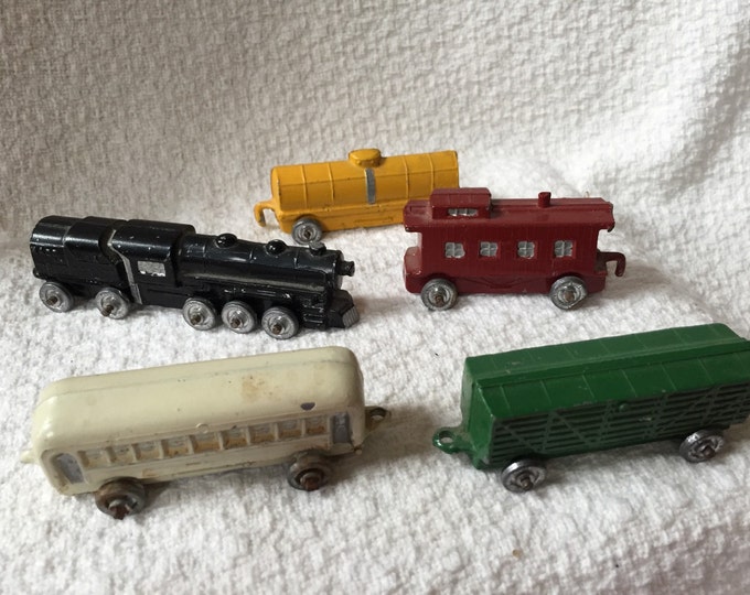 Vintage Diecast Metal Toy Train Set 3600 Made USA Etsy