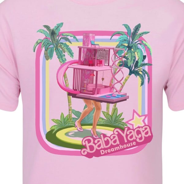 Baba Yaga House Pink Core T-Shirt