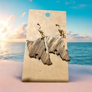 Oahu/Island of Oahu Earrings/ Made in Hawaii /gifts under 10
