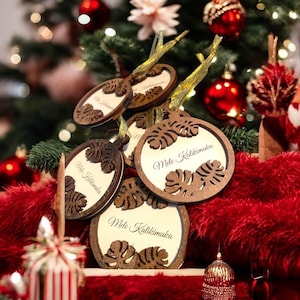 Mini Monstera Mele Kalikimaka  Christmas ornament Made In Hawaii 2” so cute!