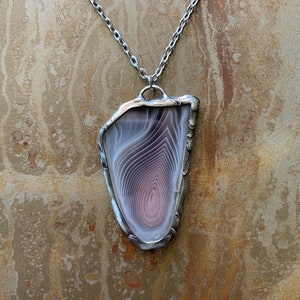 flow -  free form Botswana Agate necklace