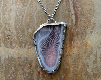 flow -  free form Botswana Agate necklace