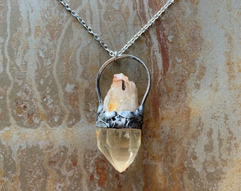 the gifted one - natural Citrine crystal pendant