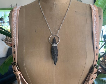 the raven - Black Kyanite necklace